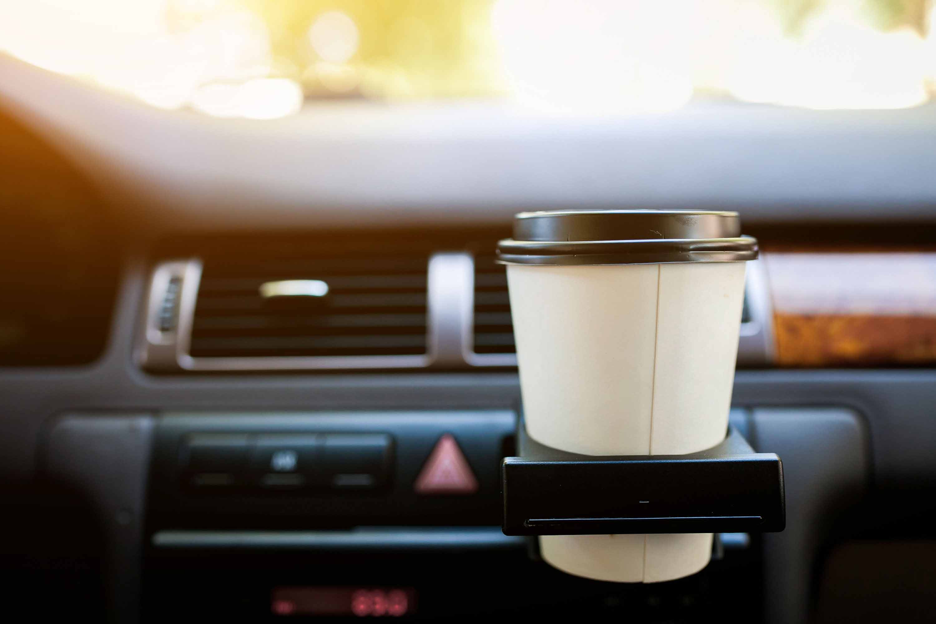 Cup holder inside car