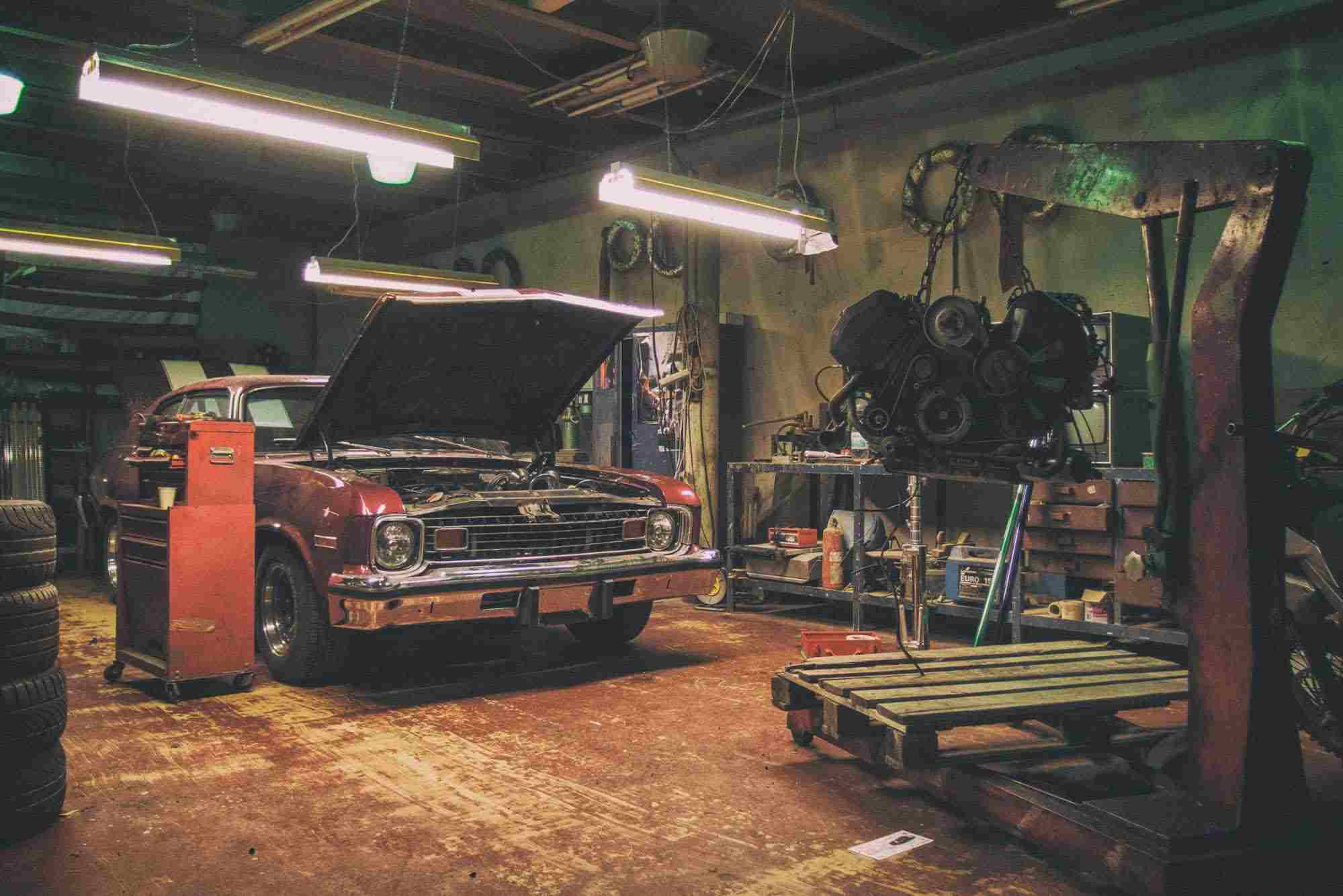 Car restoration garage