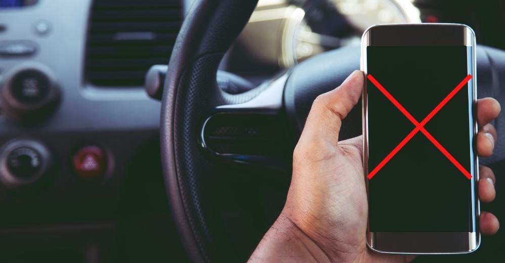 No mobile phones while driving